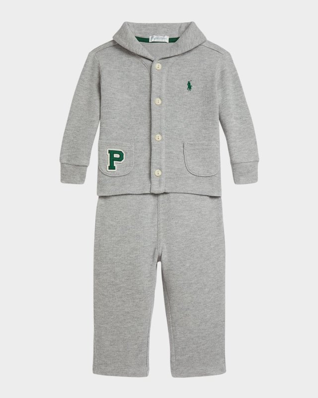 Estate Rib Cardigan & Pants Set, Size 3M-24